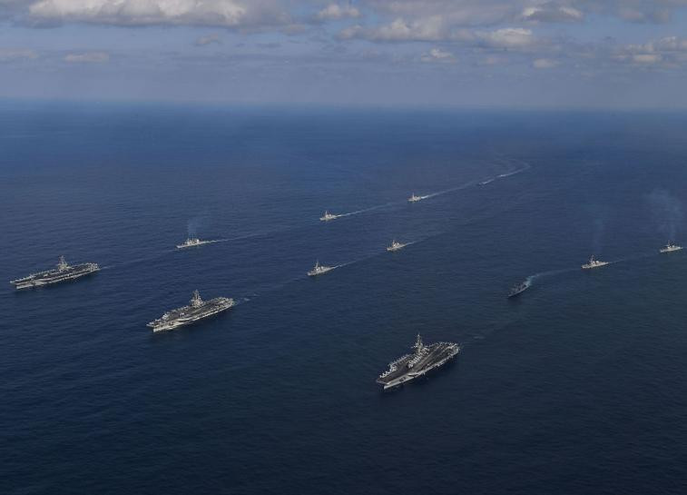 Ba cụm tấn công tàu sân bay Mỹ. Ảnh: Getty Images.