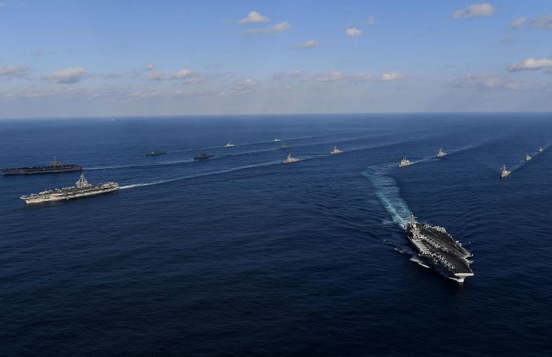 Ba cụm tấn công tàu sân bay Mỹ. Ảnh: Getty Images.
