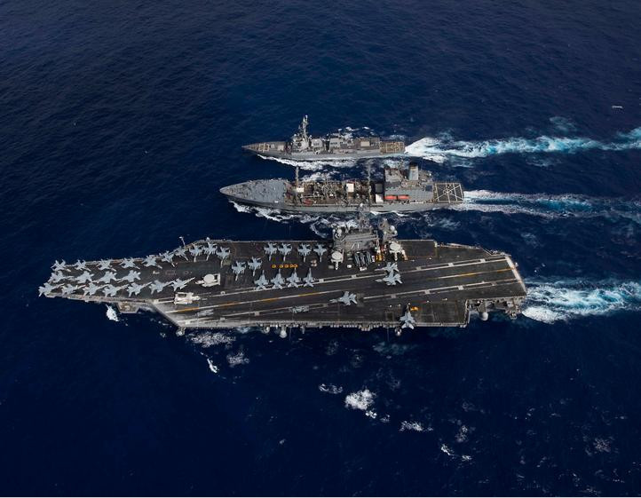 Cụm tấn công tàu sân bay động cơ hạt nhân USS Theodore Roosevelt, Hải quân Mỹ.