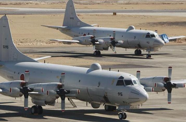 Máy bay tuần tra săn ngầm P-3C ở căn cứ Atsugi, Nhật Bản. Ảnh: Ifeng.