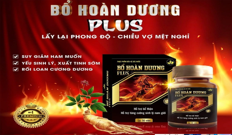 Thực phẩm bảo vệ sức khỏe Bổ hoàn dương plus do Công ty TNHH sản xuất - y dược phẩm Vĩnh Điển sản xuất có sử dụng chất cấm sử dụng (Sildenafil, Sibutramine) và sản xuất không có Giấy chứng nhận cơ sở đủ điều kiện an toàn thực phẩm đạt yêu cầu thực hành sản xuất tốt (GMP).