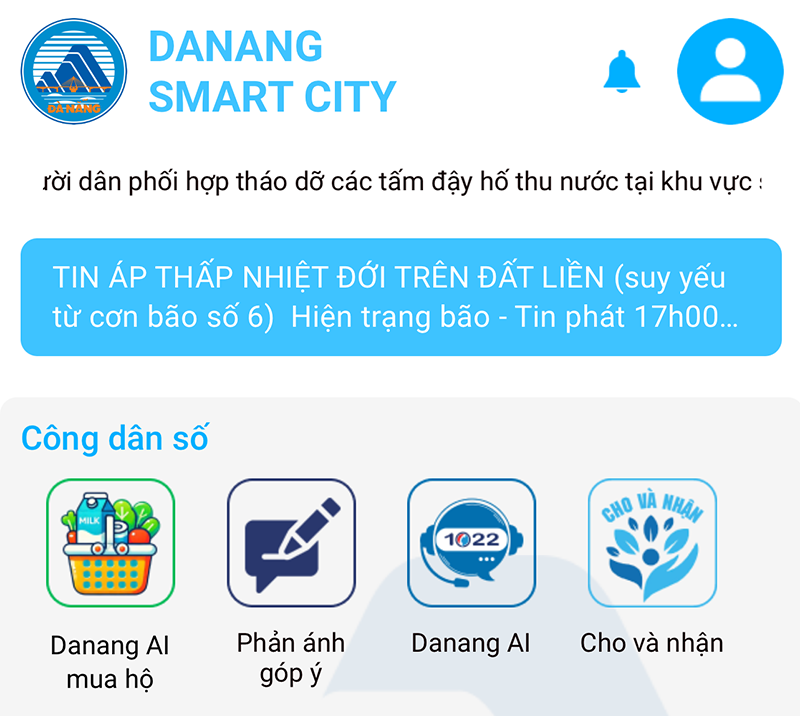 Ứng dụng Danang SmartCity thêm tính năng " Danang AI mua hộ nhằm hỗ trợ người dân mua nhu yếu phẩm