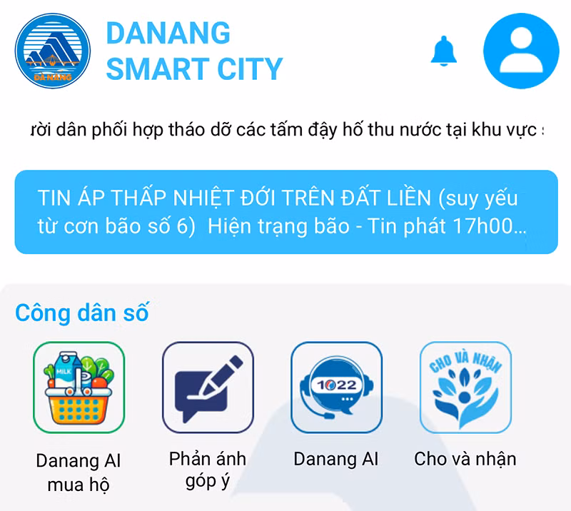 Ứng dụng Danang SmartCity thêm tính năng " Danang AI mua hộ nhằm hỗ trợ người dân mua nhu yếu phẩm
