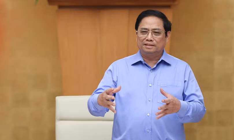 Thủ tướng Phạm Minh Chính phát biểu tại phiên họp Chính phủ thường kỳ tháng 8/2022 diễn ra ngày 6/9 (Ảnh: VGP/Nhật Bắc)
