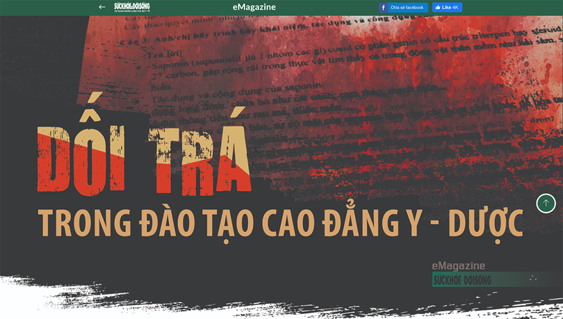 Bài viết "Dối trá trong đào tạo cao đẳng y-dược" đăng trên báo Sức khoẻ & Đời sống Bài viết "Dối trá trong đào tạo cao đẳng y-dược" đăng trên báo Sức khoẻ & Đời sống