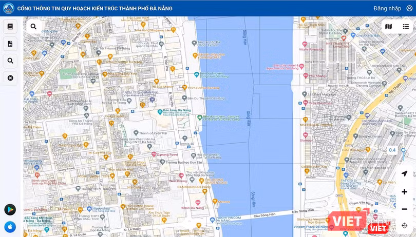 Tất cả các thông tin về quy hoạch xây dựng đối với công trình xây dựng được tích hợp trên ứng dụng
