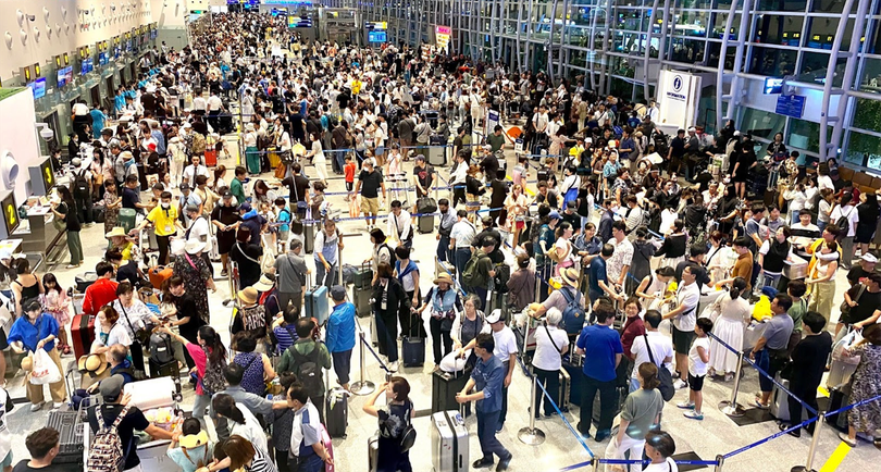 Khu vực hành khách làm thủ tục bay tầng 2 - Nhà ga T2 (ảnh AHT cung cấp)