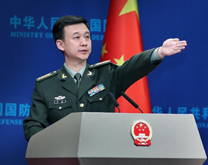 Đại tá Ngô Khiêm, phát ngôn viên Bộ Quốc phòng Trung Quốc. Ảnh: Chinanews