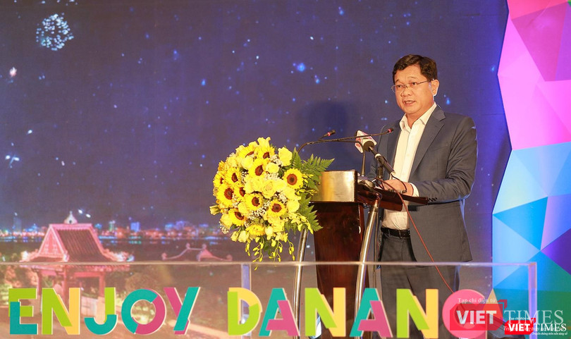 Ông Trần Phước Sơn - Phó Chủ tịch UBND TP Đà Nẵng phát biểu tại buổi họp báo