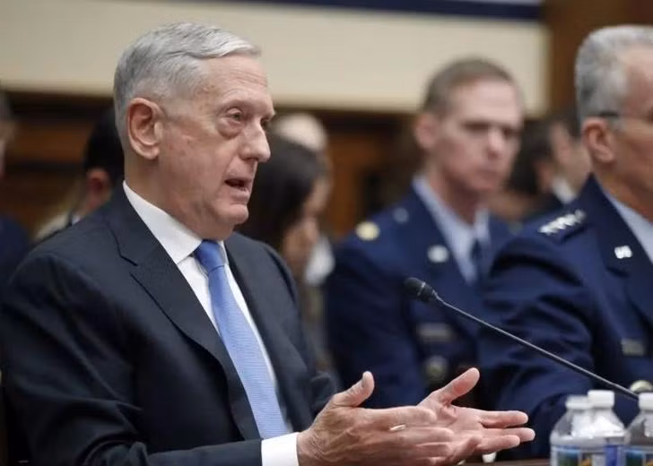 Bộ trưởng Quốc phòng Mỹ James Mattis. Ảnh: Sohu.
