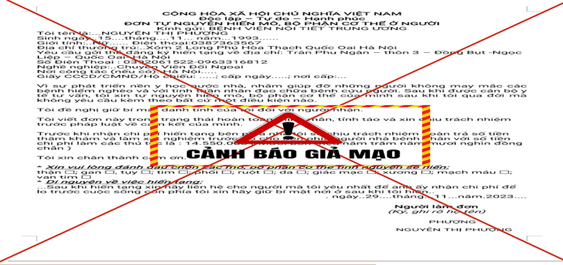 Bệnh viện Nội tiết Trung ương bác bỏ thông tin về việc bệnh viện có thực hiện dịch vụ hiến tạng và tiếp nhận các ca hiến tạng