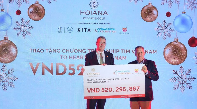 Hơn 520 triệu đồng đã được trao cho chương trình Nhịp tim Việt Nam, hỗ trợ chi phí phẫu thuật cho trẻ em nghèo mắc bệnh tim bẩm sinh.