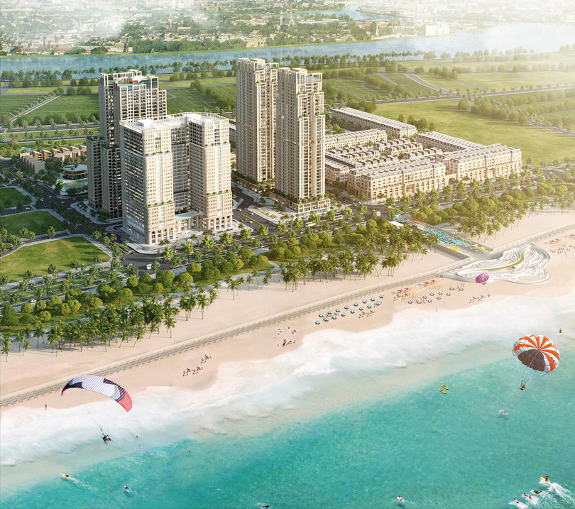 Tòa Novotel Quang Binh Hotel &amp; Residence tọa lạc tại khu B Regal Legend với 2.600 căn hộ, 300 phòng khách sạn, tổ hợp thương mại đặc sắc chưa từng có tại khu vực ven biển tại miền Trung, Việt Nam.