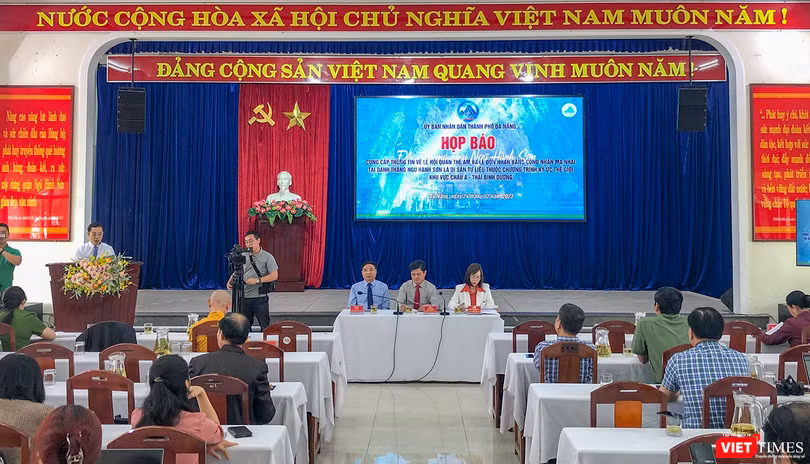 Buổi họp báo về Lễ hội Quán Thế Âm Ngũ Hành Sơn TP Đà Nẵng năm 2023 và lễ đón nhận Bằng công nhận ma nhai Ngũ Hành Sơn là Di sản tư liệu thế giới.