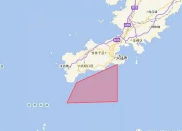 Khu vực cấm hàng hải ở biển Bột Hải và biển Hoàng Hải. Ảnh: Sina.