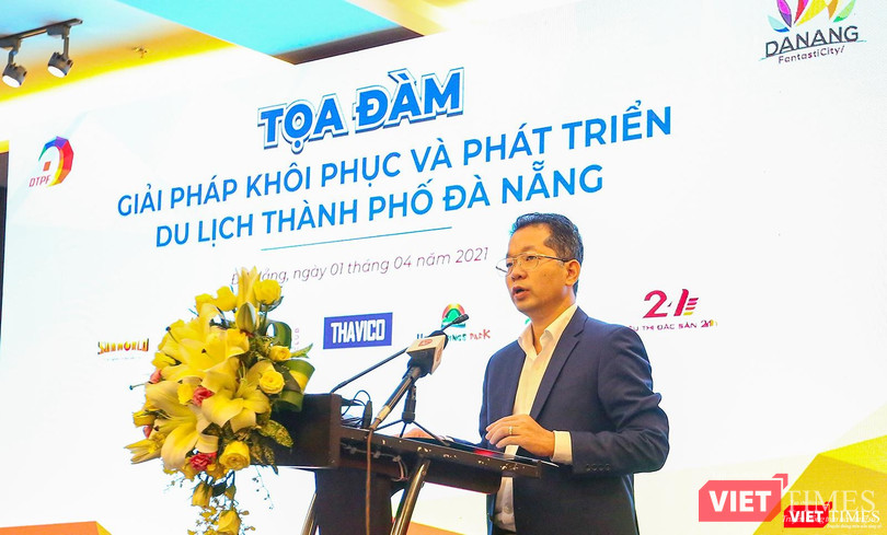 Ông Nguyễn Văn Quảng – Bí thư Thành ủy Đà Nẵng phát biểu tại buổi toạ đàm