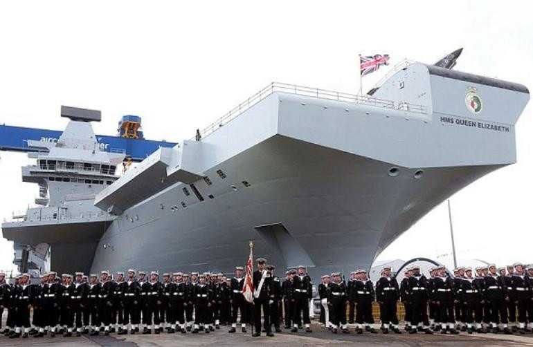 Tàu sân bay Nữ hoàng Elizabeth, Anh. Ảnh: PA/Telegraph