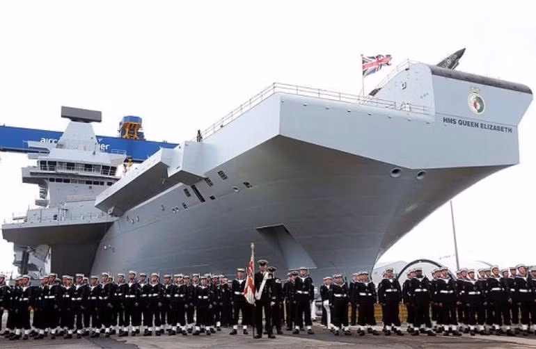 Tàu sân bay Nữ hoàng Elizabeth, Anh. Ảnh: PA/Telegraph