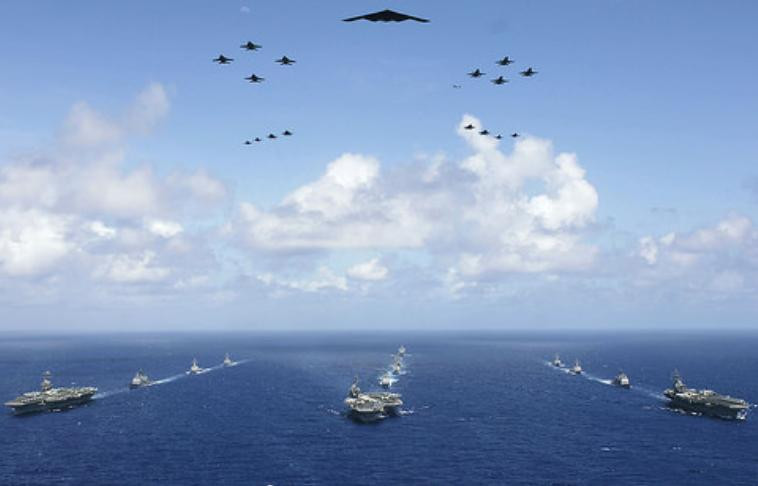 Ba cụm tấn công tàu sân bay Mỹ. Ảnh: Sina