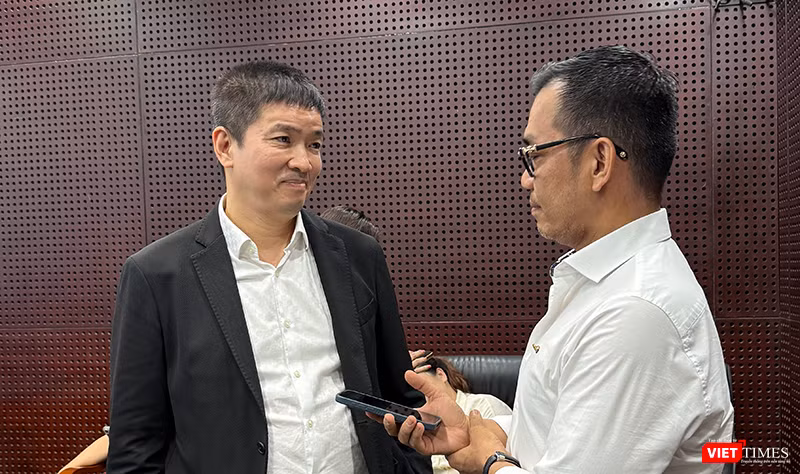 Ông Phan Đức Trung, Chủ tịch Hiệp hội Blockchain & Tài sản số Việt Nam trả lời phỏng vấn VietTimes.