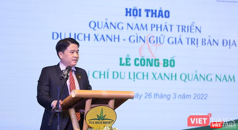 Ông Trần Văn Tân - Phó Chủ tịch UBND tỉnh Quảng Nam - phát biểu tại lễ công bố Ông Trần Văn Tân - Phó Chủ tịch UBND tỉnh Quảng Nam - phát biểu tại lễ công bố
