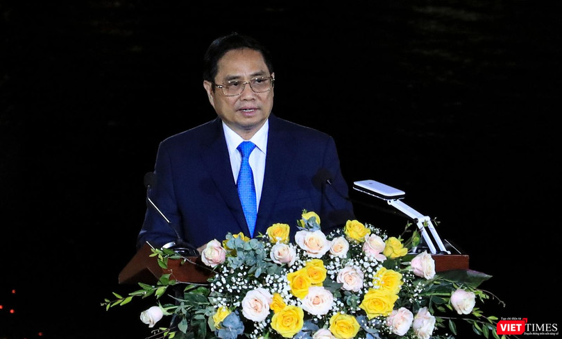 Thủ tướng Chính Phủ Phạm Minh Chính phát biểu tại lễ Khai mạc năm Du lịch Quốc gia – Quảng Nam 2022