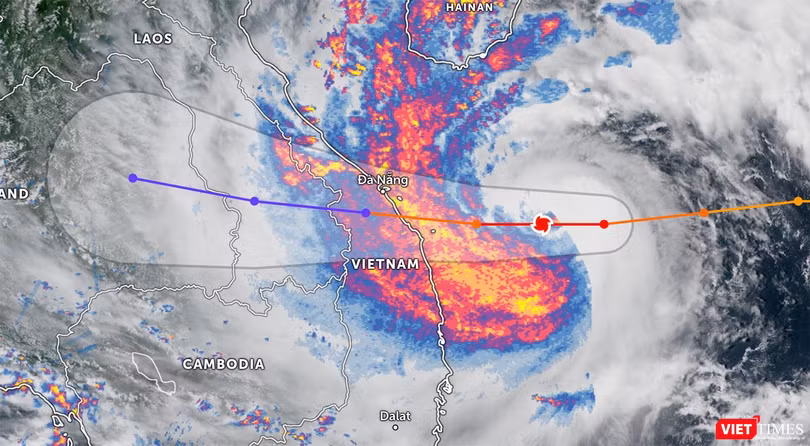 Bão Noru nhìn từ vệ tinh (nguồn zoom.earth)