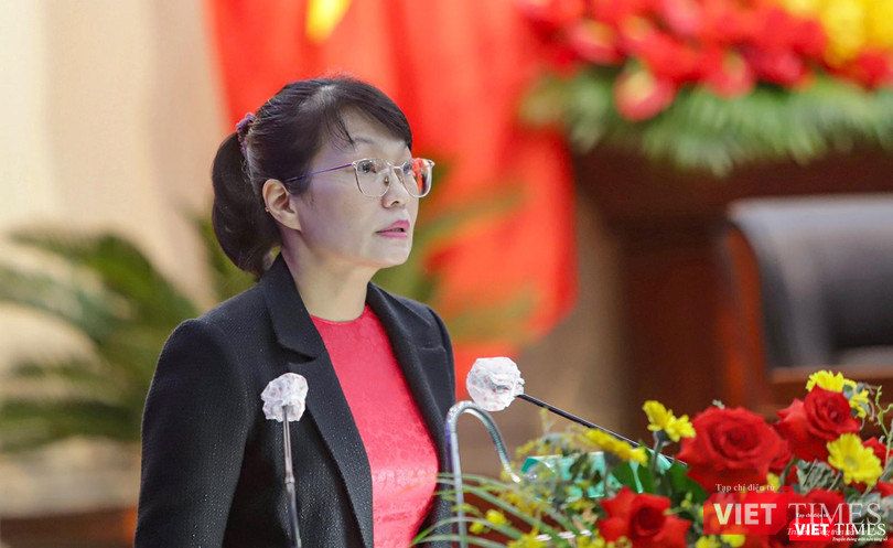 Bà Trần Thị Thanh Tâm - Giám đốc Sở KH&amp;ĐT TP Đà Nẵng tại phiên chất vấn