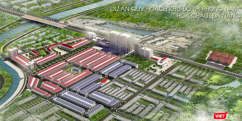Phối cảnh dự án Khu đô thị Phong Nam (xã Hòa Châu, huyện Hòa Vang, TP Đà Nẵng) (ảnh chụp lại màn hình từ website)