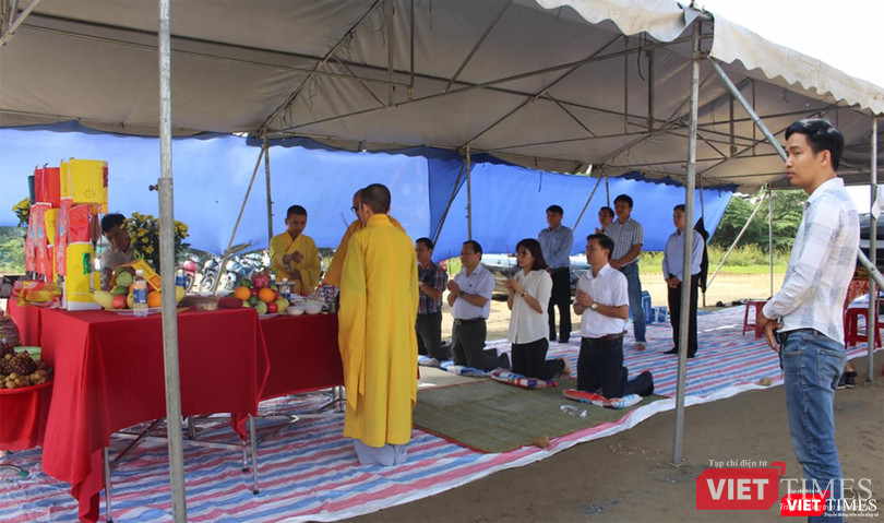 Lễ khởi công dự án được đăng trên web của DMT Group (ảnh chụp lại màn hình từ website)