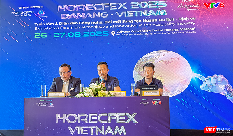 Ban tổ chức HorecFex Việt Nam trả lời hỏi đáp tại buổi công bố sự kiện Triển lãm và diễn đàn công nghệ, đổi mới sáng tạo ngành du lịch (HorecFex) 2025.