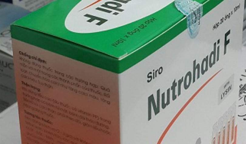 Thuốc Siro uống Siro Nutrohadi F do Công ty CP Dược Hà Tĩnh sản xuất.