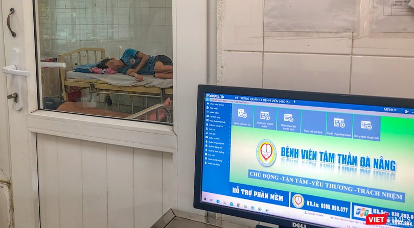 Bệnh nhân Võ Văn Tr. (14 tuổi, trú Thăng Bình, Quảng Nam) điều trị tại Bệnh viện Tâm thần Đà Nẵng .