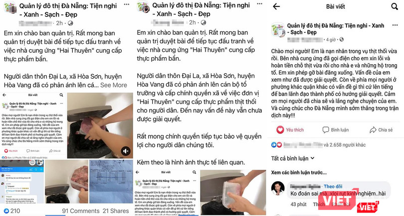 Người dân phản ánh nhận được thịt thối trên trang facebook “Quản lý đô Đà Nẵng: Tiện nghi-Xanh-Sạch-Đẹp” Người dân phản ánh nhận được thịt thối trên trang facebook “Quản lý đô Đà Nẵng: Tiện nghi-Xanh-Sạch-Đẹp”