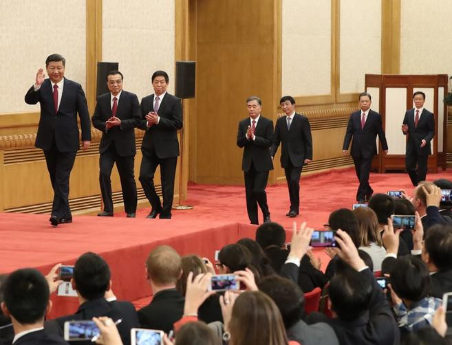 Thường vụ Bộ Chính trị Đảng Cộng sản Trung Quốc. Ảnh: Dwnews.