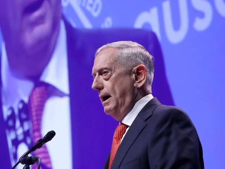 Bộ trưởng Quốc phòng Mỹ phát biểu trước Hiệp hội lục quân Mỹ. Ảnh: Wall Street Journal.