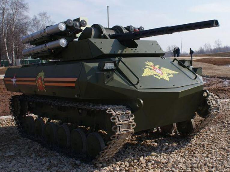 Xe chiến đấu không người lái Uran-9 Nga. Ảnh: Eastday.