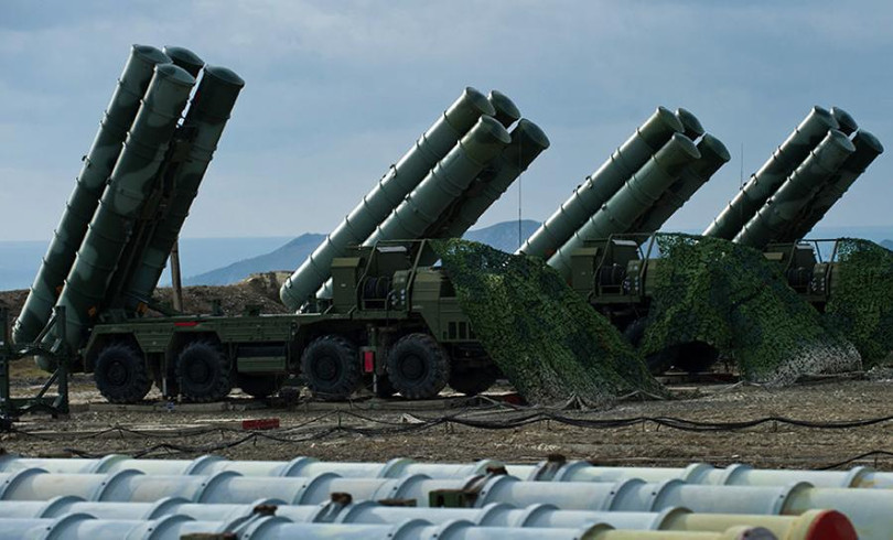 Hệ thống tên lửa phòng không tiên tiến S-400 Nga. Ảnh; RT.