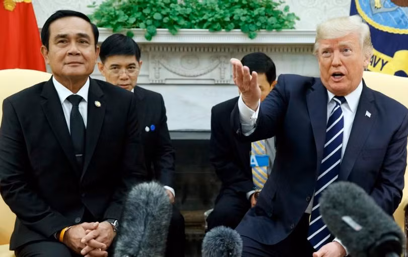 Thủ tướng Thái Lan Prayuth Chan-ocha thăm Mỹ. Ảnh: Khaosod English.