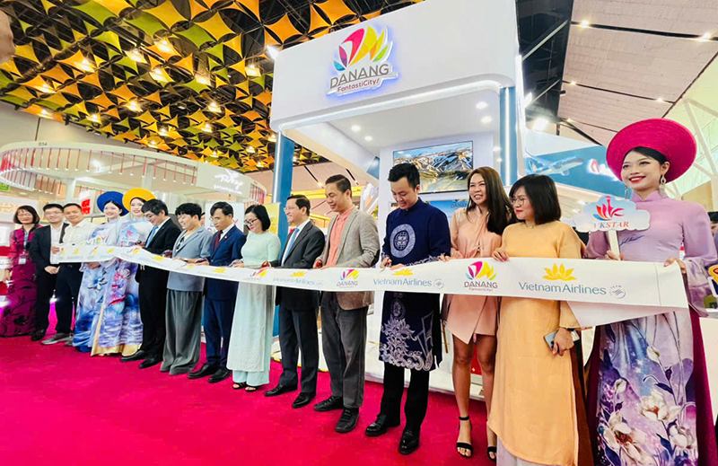 Sở Du lịch Đà Nẵng khai trương gian hàng xúc tiến du lịch tại Hội chợ SATTE 2025 (Ấn Độ). Ảnh: CTV.