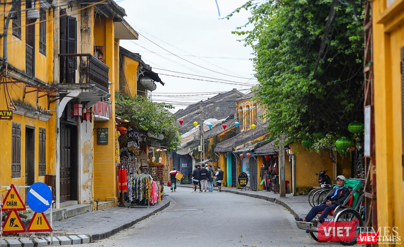 Một góc phố cổ Hội An trong thời điểm mở cửa trở lại hoạt động du lịch vào cuối năm 2020