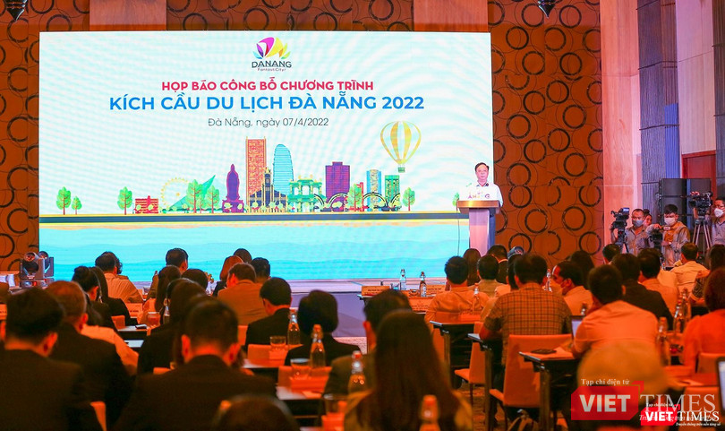 Quang cảnh buổi họp báo công bố Chương trình kích cầu du lịch Đà Nẵng 2022