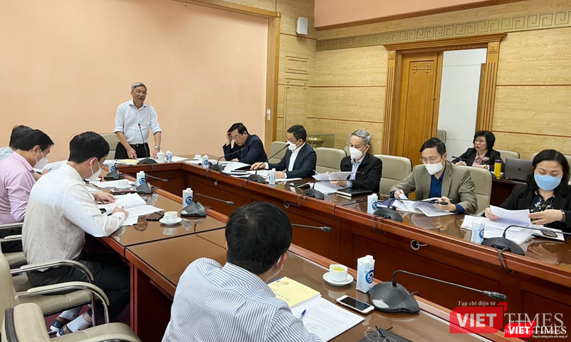 Quang cảnh cuộc họp của Tiểu ban Y tế và Kiểm tra Doping SEA Games 31 đã họp công tác y tế và phòng chống dịch nhằm chuẩn bị phục vụ Đại hội Thể thao Đông Nam Á lần thứ 31 năm 2022 tại Việt Nam.