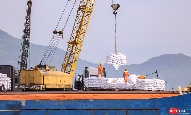 Hàng hoá đang được xếp dỡ tại Cảng Tiên Sa (Đà Nẵng)