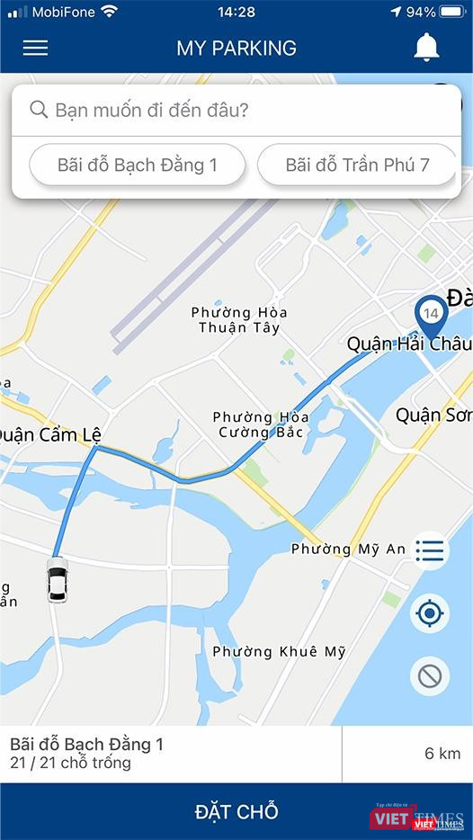 Ứng dụng My Parking được Đà Nẵng áp dụng để thu phí đậu đỗ xe