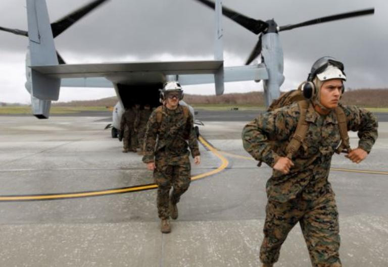 Binh sĩ các đơn vị viễn chinh của thủy quân lục chiến Mỹ. Ảnh: Reuters.