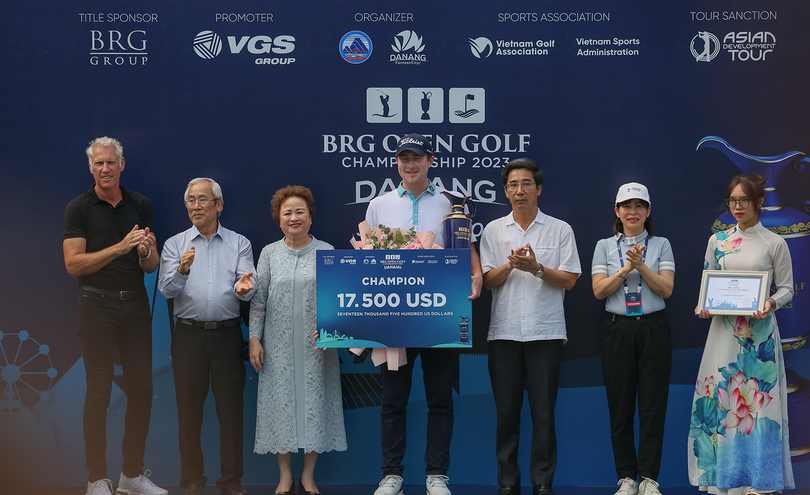 Nhà vô địch Giải đấu BRG Open Golf Championship Danang 2023 là golfer Aaron Wilkin (quốc tịch Úc) với thành tích -10 gậy