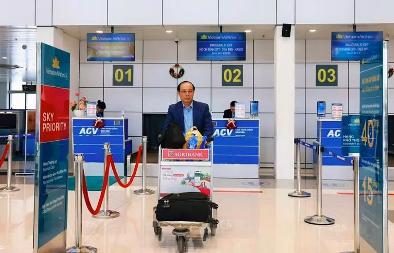 Đường bay TP.HCM – Điện Biên được Vietnam Airlines khai thác với tần suất hai chuyến mỗi tuần.