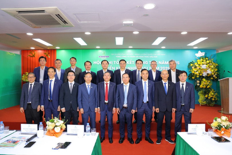 Lãnh đạo Petrovietnam và PVEP tại Hội nghị tổng kết công tác năm 2025 của PVEP.