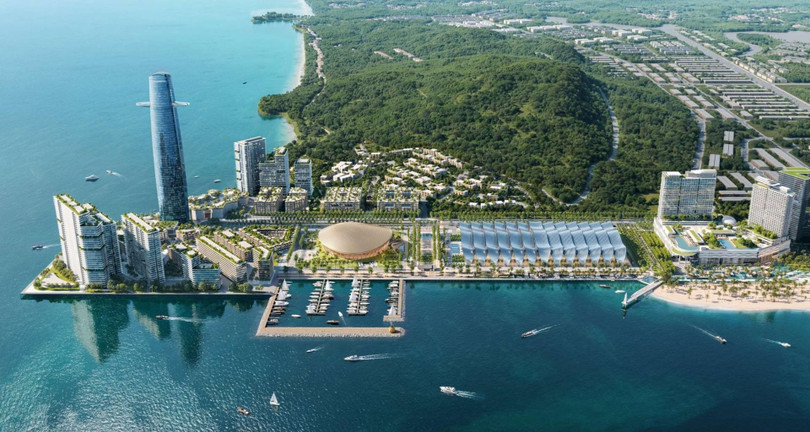 Phối cảnh các công trình biểu tượng phục vụ APEC 2027. Ảnh: Sun Group.
